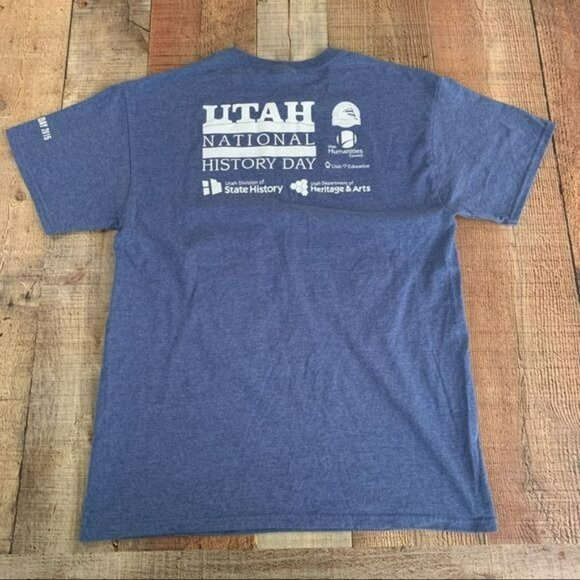 Utah rocks utah history day 2016 short sleeve shirt in blue - M - Picture 5 of 8
